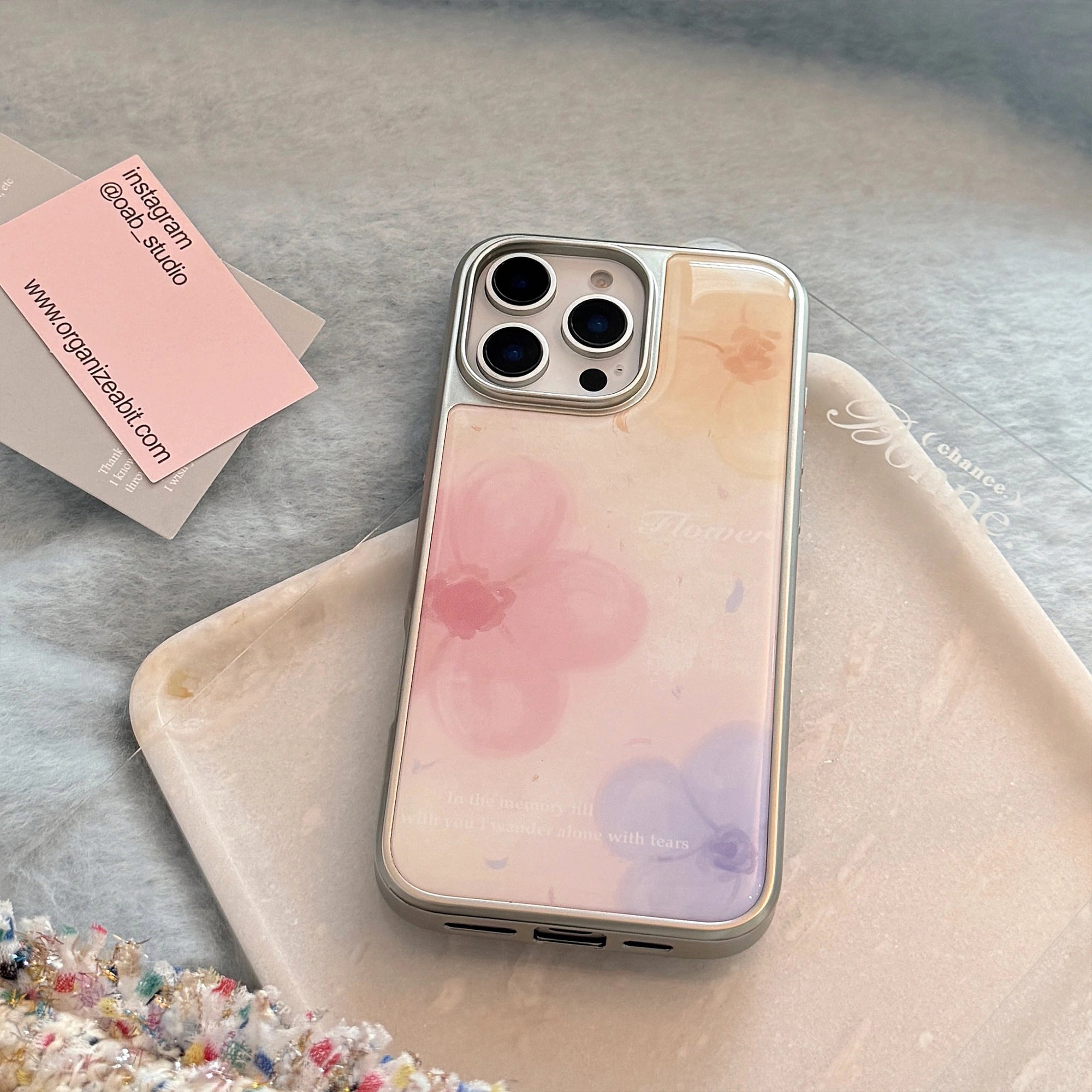 Watercolor Trio Flowers - iPhone Case